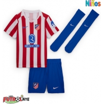 Camiseta Atletico Madrid Robin Le Normand #24 Primera Equipación para niños 2025-26 manga corta (+ pantalones cortos)